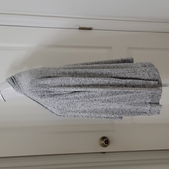 So Size S Marled Gray Knit Open Front Waterfall Cardigan Sweater, GUC - Picture 3 of 11